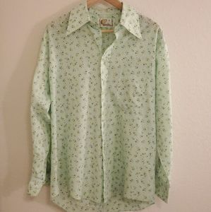 Vintage 70s big collar shirt